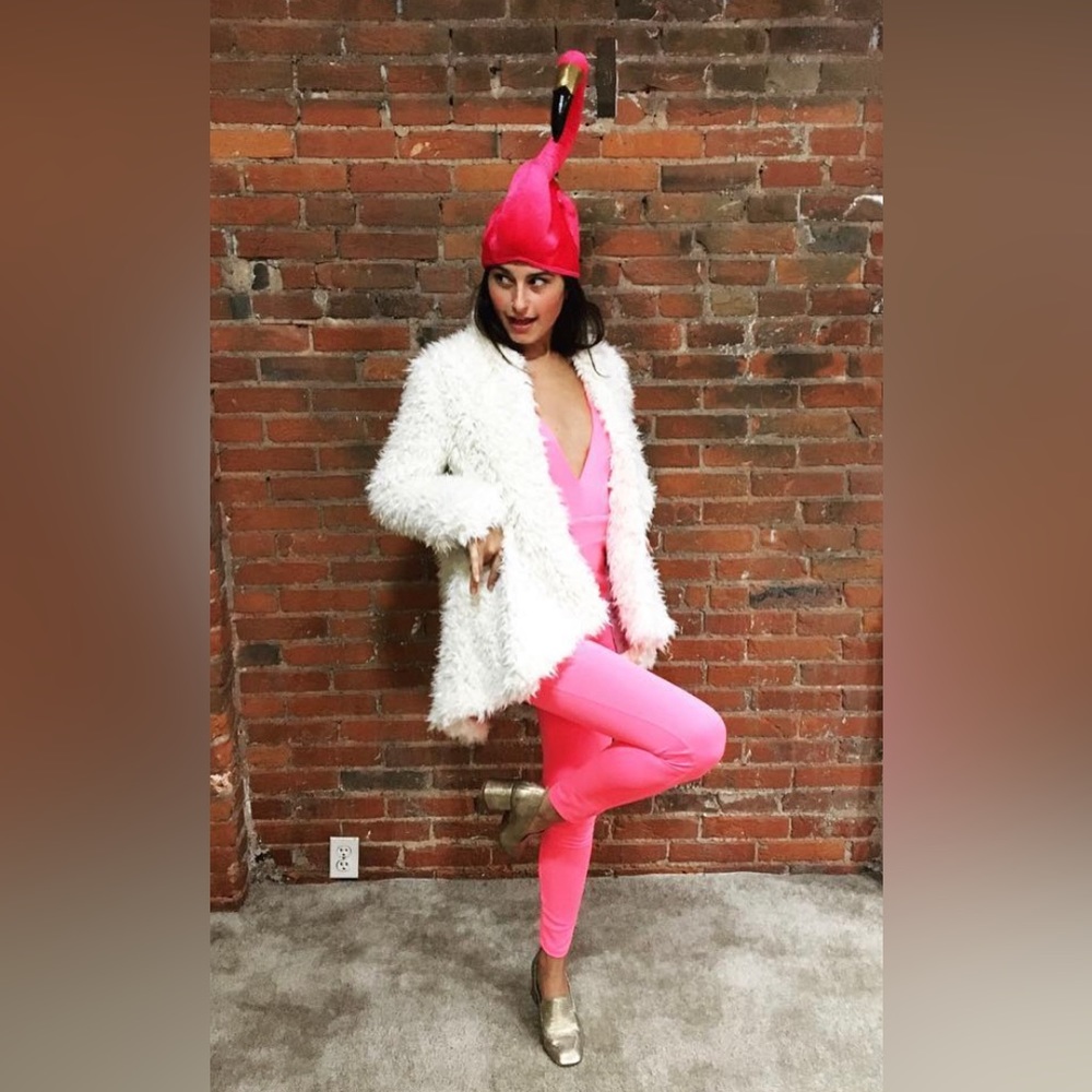 Flamingo Halloween Costume- jumpsuit & hat